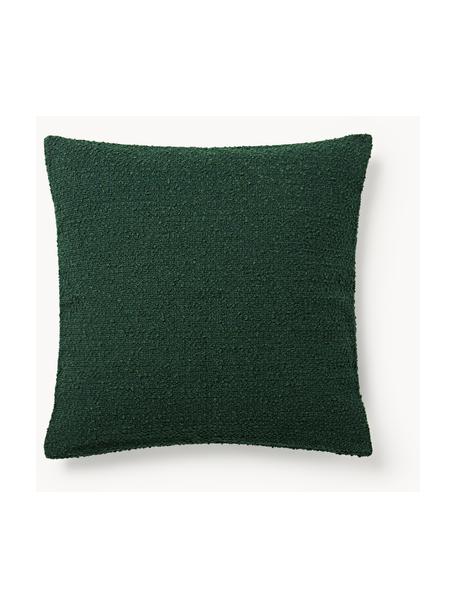 Housse de coussin en bouclette Bellamie, Tissu bouclette (95 % polyester, 5 % polyacrylique)

La bouclette est une matière qui se caractérise par sa texture aux courbes irrégulières. La surface caractéristique est créée par des boucles tissées de fils différents qui confèrent au tissu une structure unique. La structure bouclée a un effet à la fois isolant et moelleux, ce qui rend le tissu particulièrement douillet, Bouclette vert foncé, larg. 60 x long. 60 cm