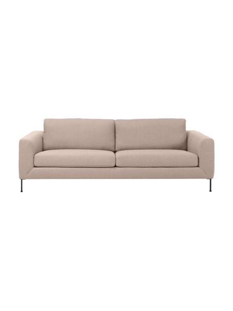 Sofa Cucita (3-Sitzer) in Taupe mit Metall-Füssen, Bezug: Webstoff (100% Polyester), Gestell: Massives Kiefernholz, FSC, Webstoff Taupe, B 228 x T 94 cm