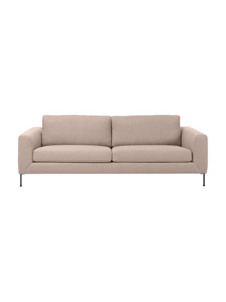 Divano 3 posti con piedini in metallo Cucita, Rivestimento: tessuto (100% poliestere), Struttura: Pino massiccio, certifica, Piedini: metallo laccato, Tessuto taupe, Larg. 228 x Prof. 94 cm