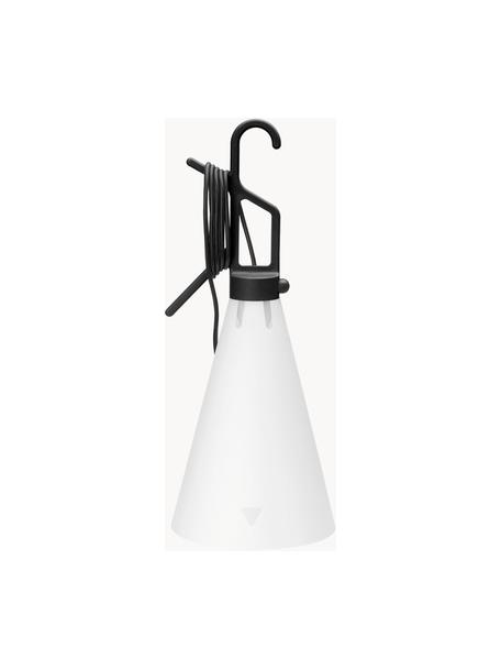 Dimbare tafellamp Mayday, Kunststof, Zwart, wit, Ø 23 x H 55 cm
