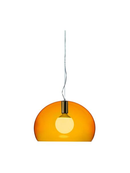 Závesná lampa Small FL/Y, Oranžová, priehľadná, Ø 38 x V 28 cm