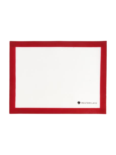 Flexibele non-stick siliconen bakmat Miner in wit/rood, Kunststof, Wit, rood, B 30 x L 40 cm