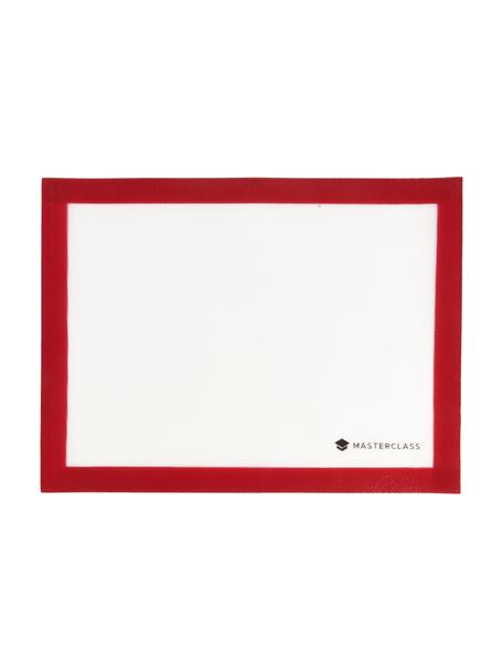 Tapis de cuisson en silicone antiadhésif Miner, Plastique, Blanc, rouge, larg. 30 x long. 40 cm