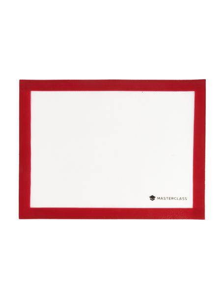 Flexibele non-stick siliconen bakmat Miner, Kunststof, Wit, rood, B 30 x L 40 cm