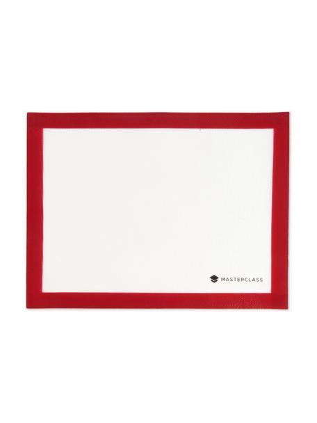 Tapis de cuisson en silicone antiadhésif Miner, Plastique, Blanc, rouge, larg. 30 x long. 40 cm