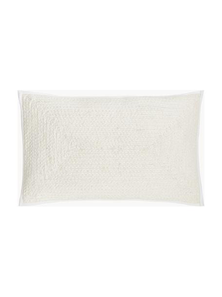 Copricuscino effetto juta Justina, 100% cotone, Crema, Larg. 30 x Lung. 50 cm