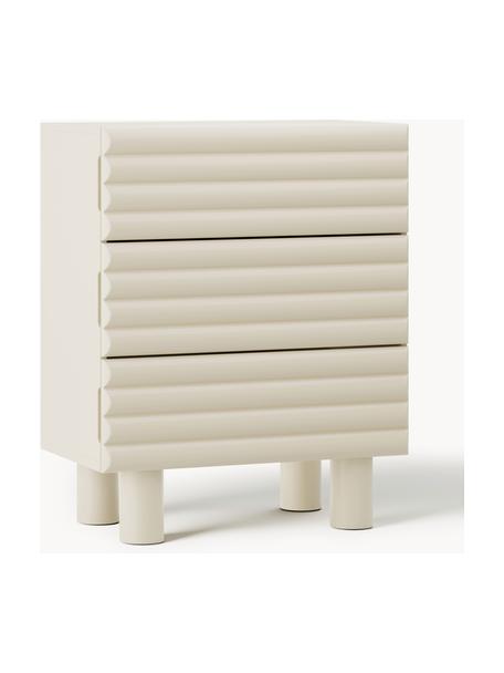 Cassettiera Fana, Gambe: legno di pioppo, Questo p, Beige, Larg. 90 x Alt. 111 cm