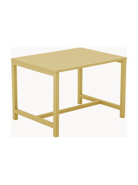 Kinder-Tisch Rese, Mitteldichte Holzfaserplatte (MDF), Gummibaumholz, Senfgelb, B 73 x T 55 cm
