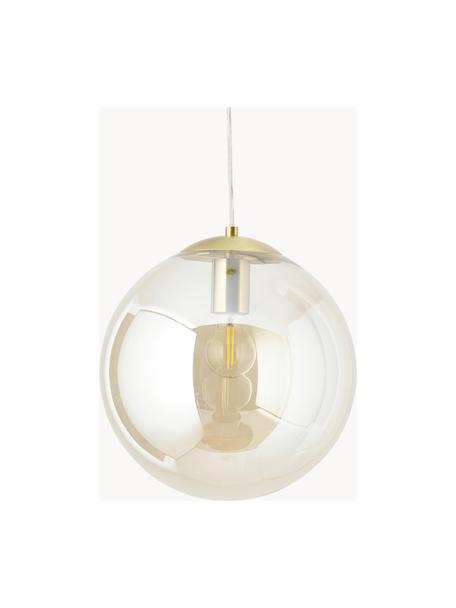 Závesná lampa zo skla Bao, Odtiene zlatej, Ø 30 x V 90