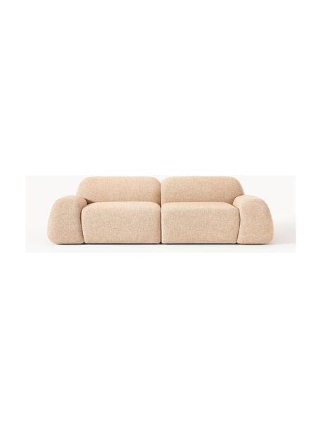 Modulares Sofa Wolke (3-Sitzer) aus Bouclé, Bezug: Bouclé (96 % Polyester, 4, Bouclé Orange, B 256 x T 118 cm