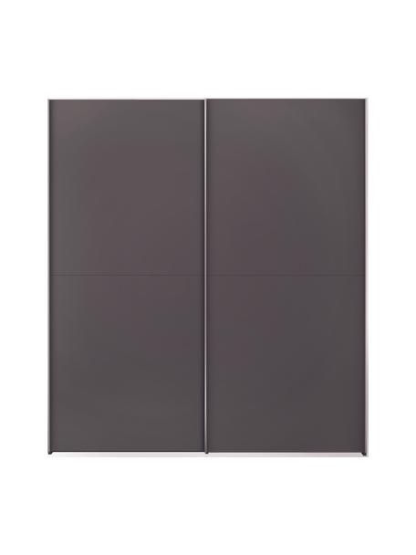 Schwebetürenschrank Oliver mit 2 Türen, inkl. Montageservice, Korpus: Holzwerkstoffplatten, lac, Dunkelgrau, 202 x 225 cm