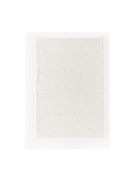 Handgeweven laagpolig vloerkleed Leah, 100% polyester, GRS-gecertificeerd, Wit, B 160 x L 230 cm (maat M)