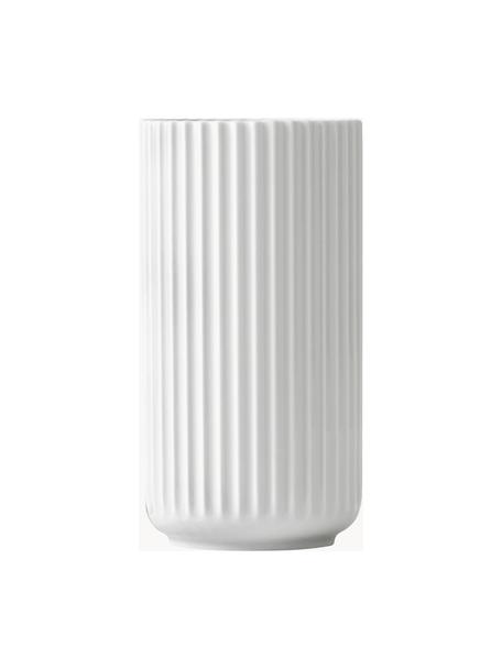 Porzellan-Vase Lyngby, H 21 cm, Porzellan, Weiß, Ø 11 x H 21 cm