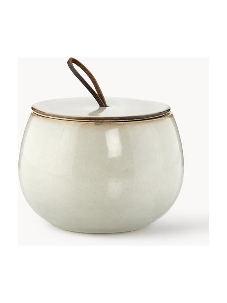 Pot de rangement Amera, Grès cérame, Beige clair, Ø 12 x haut. 8 cm