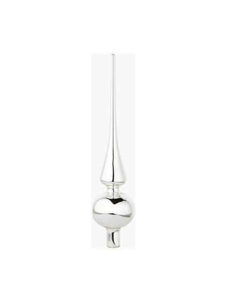 Ozdoba na czubek choinki Brilliance, Szkło, Odcienie srebrnego, Ø 6 x W 26 cm
