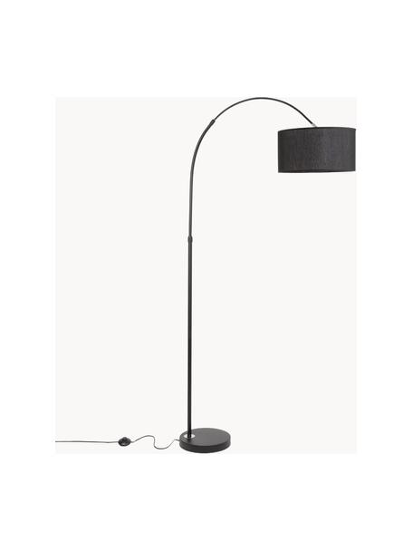 Oblúková lampa Sama, Čierna, V 180 cm