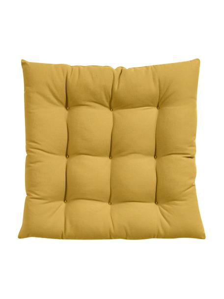 Baumwoll-Sitzkissen Ava in Gelb, Bezug: 100% Baumwolle, Gelb, 40 x 40 cm