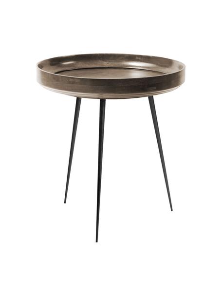 Malý kulatý odkládací stolek z mangového dřeva Bowl, Mangové dřevo, tmavě lakované, Ø 46 cm, V 52 cm
