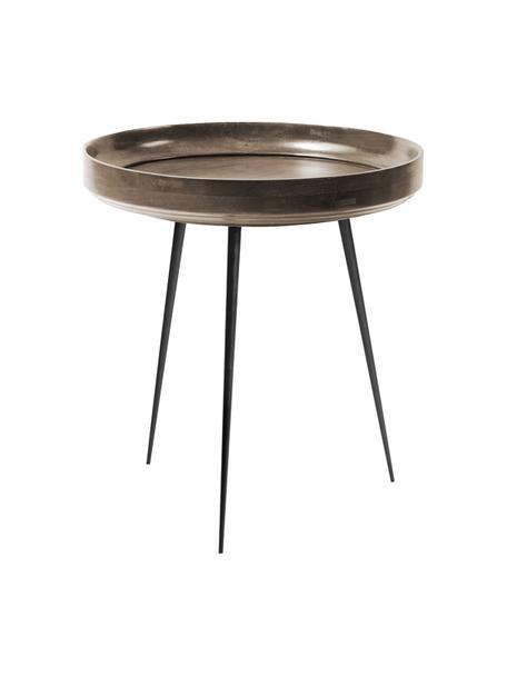 Mesa auxiliar Bol Table, Tablero: madera de mango, teñida y, Patas: acero, pintado en polvo, Gris oscuro, negro, Ø 46 x Al 52 cm