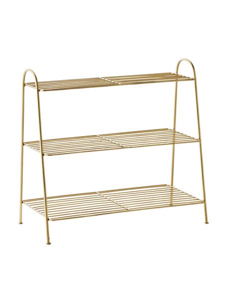 Zapatero con 3 estantes Anna, Metal pintado, Dorado, An 63 x Al 61 cm
