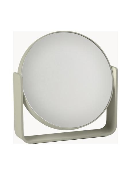 Miroir cosmétique rond avec effet grossissement Ume, Vert sauge, larg. 19 x haut. 20 cm