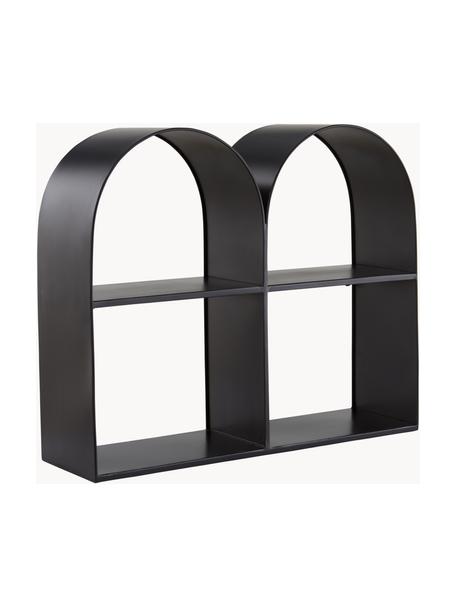 Estante de pared de metal Archie, Hierro con pintura en polvo, Negro, An 60 x Al 50 cm