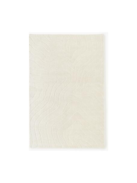 Ręcznie tuftowany dywan z wełny Aaron, Kremowobiały, S 200 x D 300 cm (Rozmiar L)