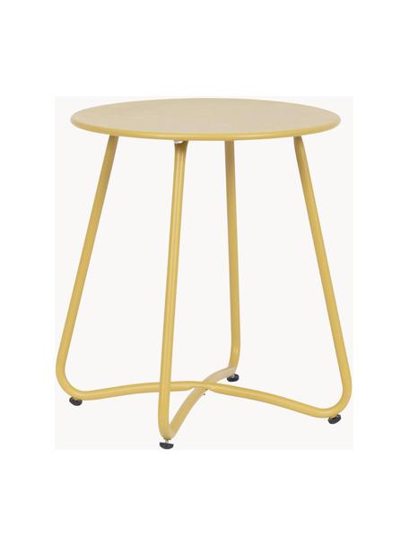 Table d'appoint de jardin Wissant, Métal, enduit, Ocre, Ø 40 x haut. 45 cm