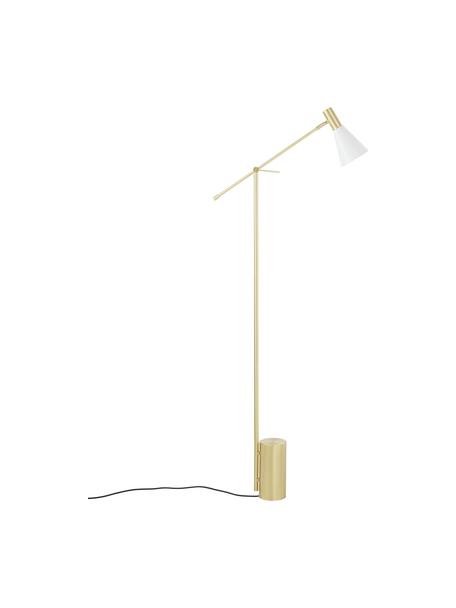 Lámpara de lectura Sia, Cable: cubierto en tela, Latón, blanco, An 60 x Al 162 cm