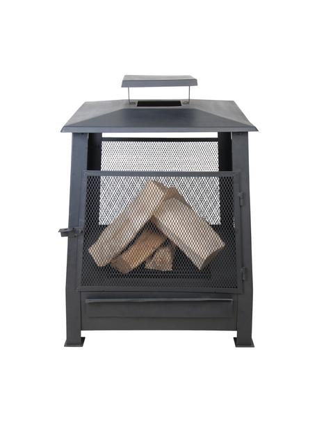 Piec ogrodowy Pagode, Metal powlekany, Czarny, S 59 x W 78 cm