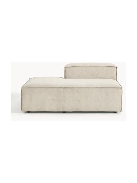 Chaise longue module Lennon van corduroy, Bekleding: corduroy (92% polyester, , Frame: massief grenenhout, multi, Poten: kunststof Dit product is , Corduroy lichtbeige, B 150 x D 119 cm, rugleuning rechts