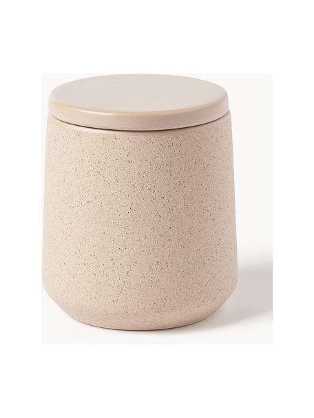 Boîte de rangement Leibi, Grès cérame, Blanc crème, Ø 11 x haut. 12 cm