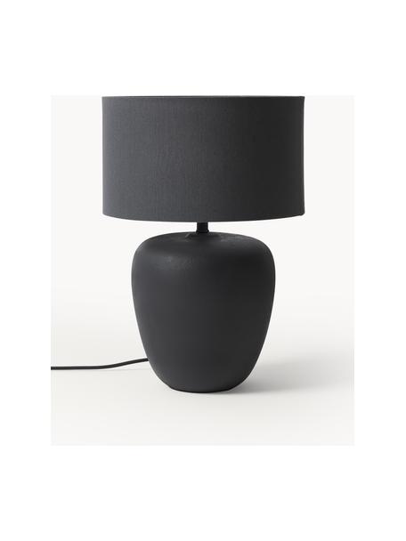 Lampa stołowa z ceramiki Eileen, Czarny, matowy, Ø 33 x W 48 cm