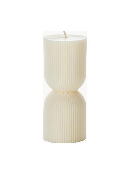 Bougie décorative Ios, Cire, Blanc crème, Ø 6 x haut. 13 cm