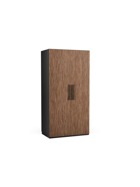 Szafa modułowa Simone, 2-drzwiowa, różne warianty, Korpus: płyta wiórowa z certyfika, Drewno naturalne, brązowy, W 200 cm, Basic