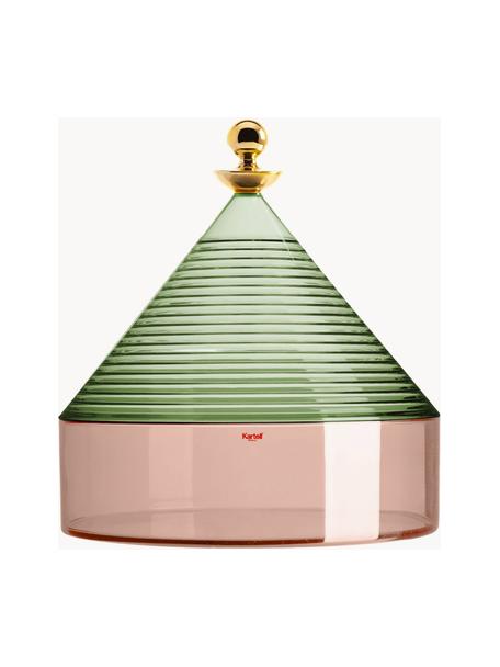 Contenitore Trullo, Manico: plastica, metallizzato, Verde, rosa, Ø 25 x Alt. 27 cm