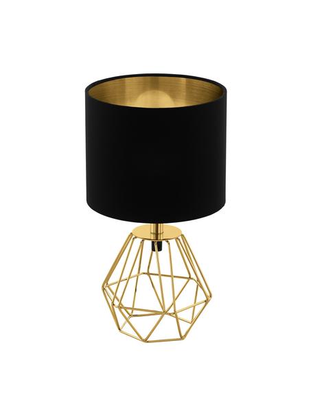 Malá stolní lampa Phil, Černá, zlatá, Ø 17 cm, V 31 cm