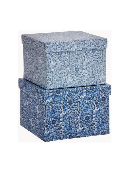 Sada skladovacích boxů Kollam Provence, 2 díly, Odstíny modré, Sada s různými velikostmi