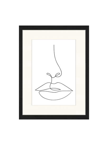 Lámina decorativa She, Negro, blanco, An 33 x Al 43 cm