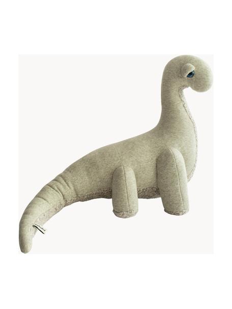 Cojín peluche artesanal Diplo, Parte trasera: 84% algodón, 16% poliéste, Tonos verde oliva jaspeado, An 90 x Al 60 cm