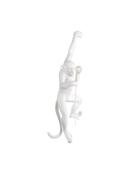 Applique da esterno con spina Monkey, Lampada: resina sintetica, Bianco, Larg. 37 x Alt. 77 cm