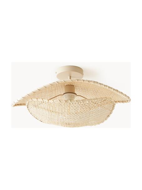 Plafondlamp Senja van rotan, Lampenkap: rotan, Beige, B 50 x H 23 cm