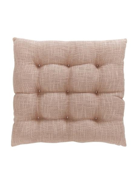 Poduszka siedziska na krzesło z bawełny Sasha, Blady różowy, S 40 x D 40 cm