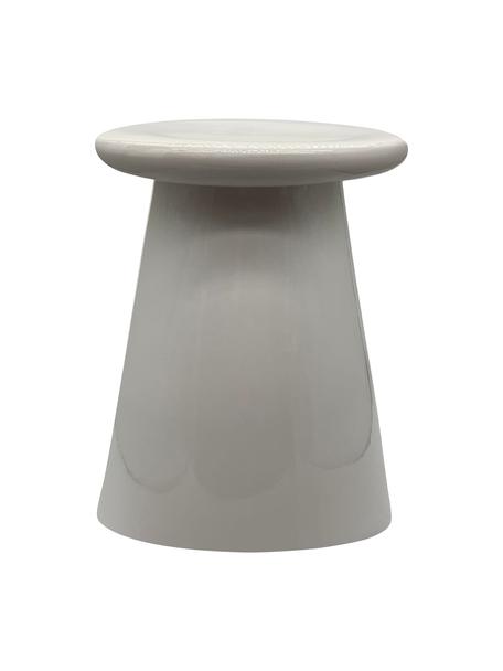 Mesa auxiliar artesanal de cerámica Button, Cerámica, Gris pardo, Ø 35 x Al 45 cm