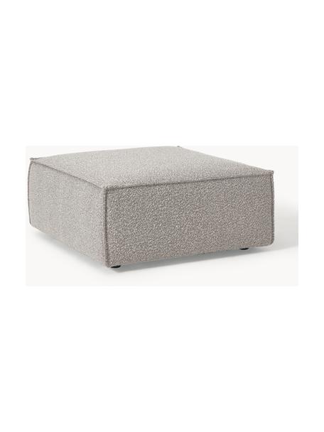 Puf bouclé Lennon, Tapicerka: bouclé (100% poliester) D, Stelaż: lite drewno sosnowe z cer, Nogi: tworzywo sztuczne, Jasnoszary bouclé, S 88 x W 88 cm