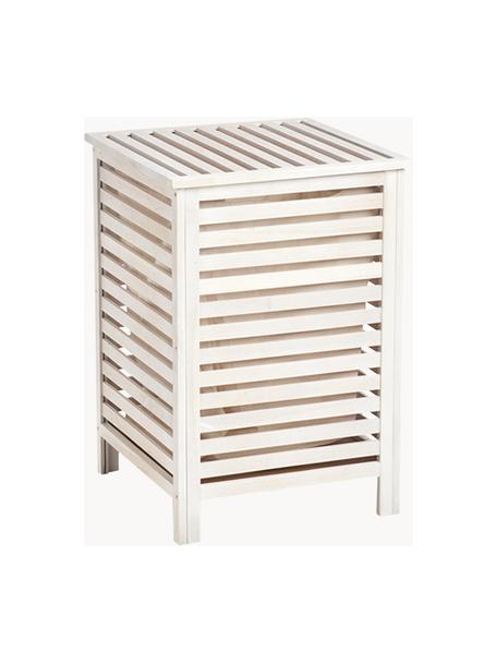 Portabiancheria con inserto in tessuto Walna, Bianco, Larg. 45 x Alt. 66 cm
