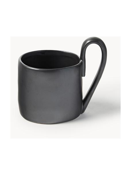 Tasse Flow aus Steinzeug, Steinzeug, Schwarz, B 12 x H 11 cm, 360 ml