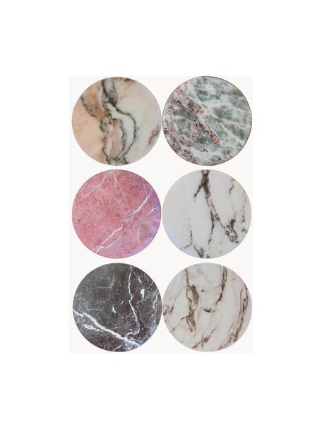 Set di 6 sottobicchieri in sughero effetto marmo Cork, Sughero rivestito, Multicolore, effetto marmo, Ø 10 cm