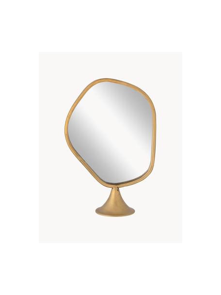 Cosmetische spiegel Ania in organische vorm, Lijst: ijzer, gecoat, Goudkleurig, B 25 x H 37 cm