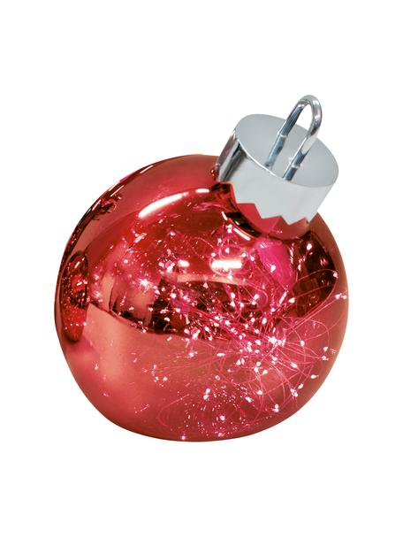 Pallina di Natale a LED a batteria in vetro Aggia, Rosso, Ø 20 x Alt. 22 cm